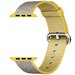 Curea iUni compatibila cu Apple Watch 1/2/3/4/5/6/7, 40mm, Nylon, Woven Strap, Yellow/Gray